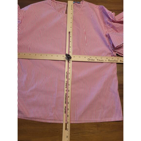 J.McLaughlin Red White Striped Flutter Sleeve Top Size S – EUC - Picture 5 of 5